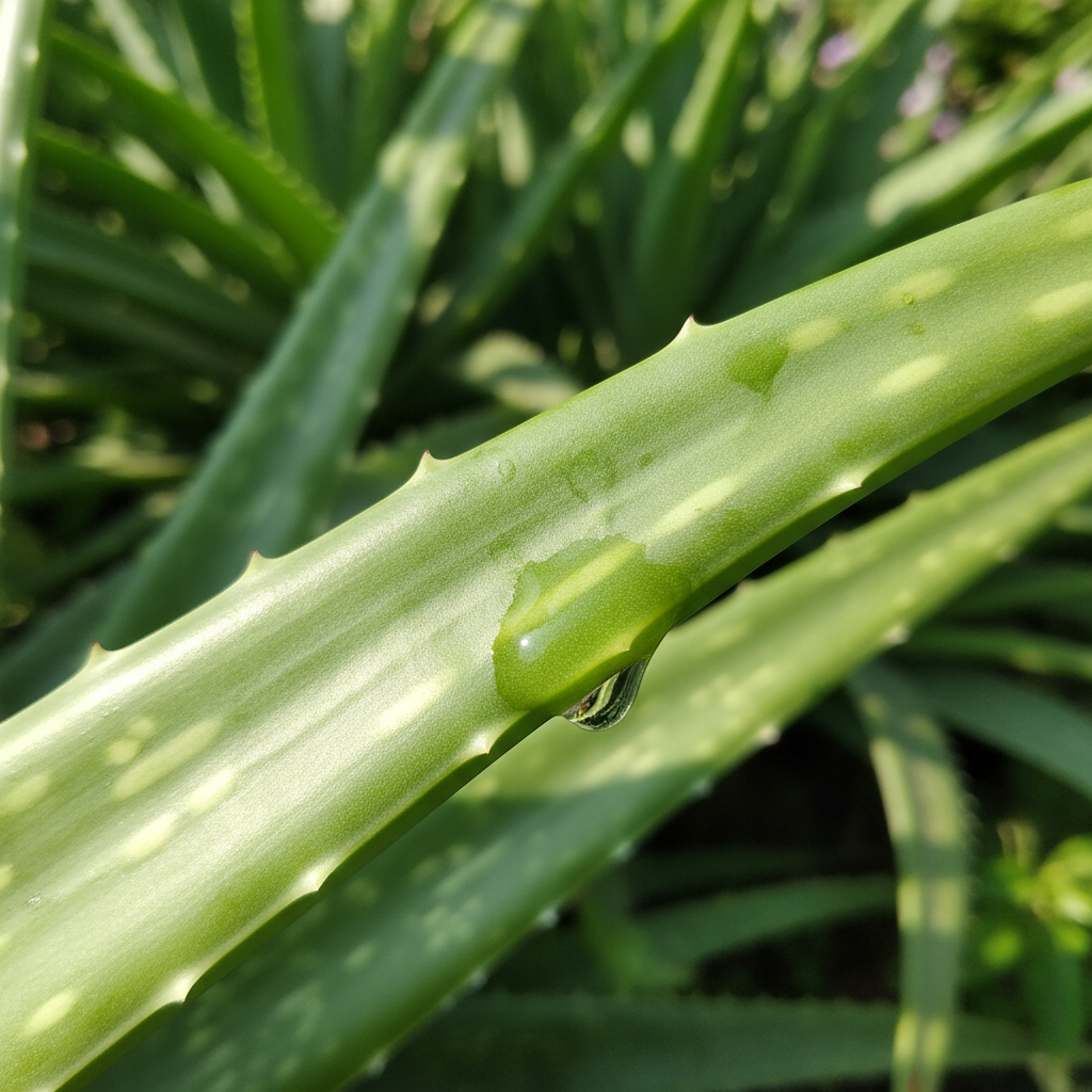 Aloe Vera Leaf Close-up