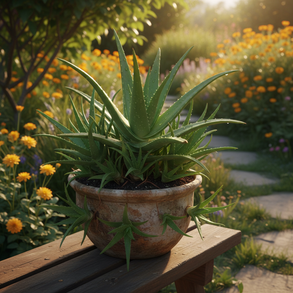 Aloe Vera with Pups