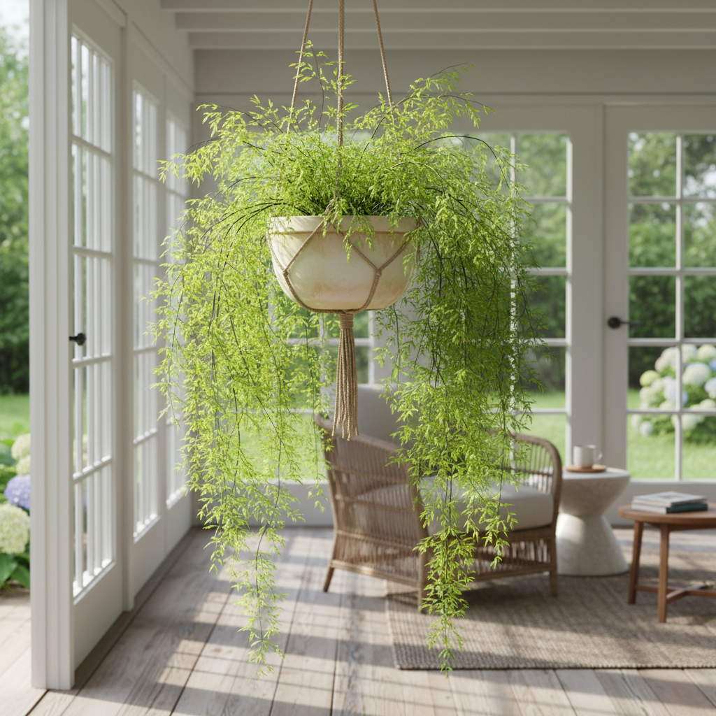Asparagus Fern in Hanging Basket