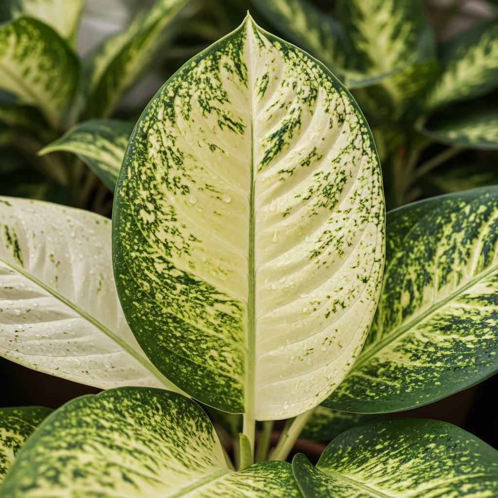 Dumb Cane Leaf Pattern Detail
