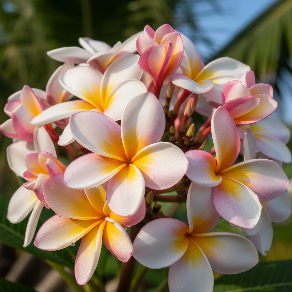 Frangipani Flower Close-up