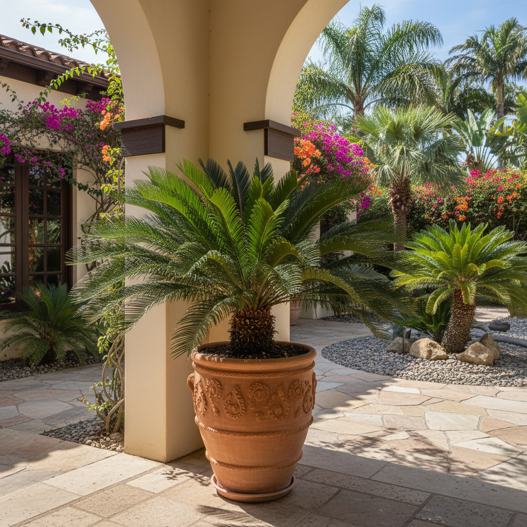 Sago Palm at Entryway