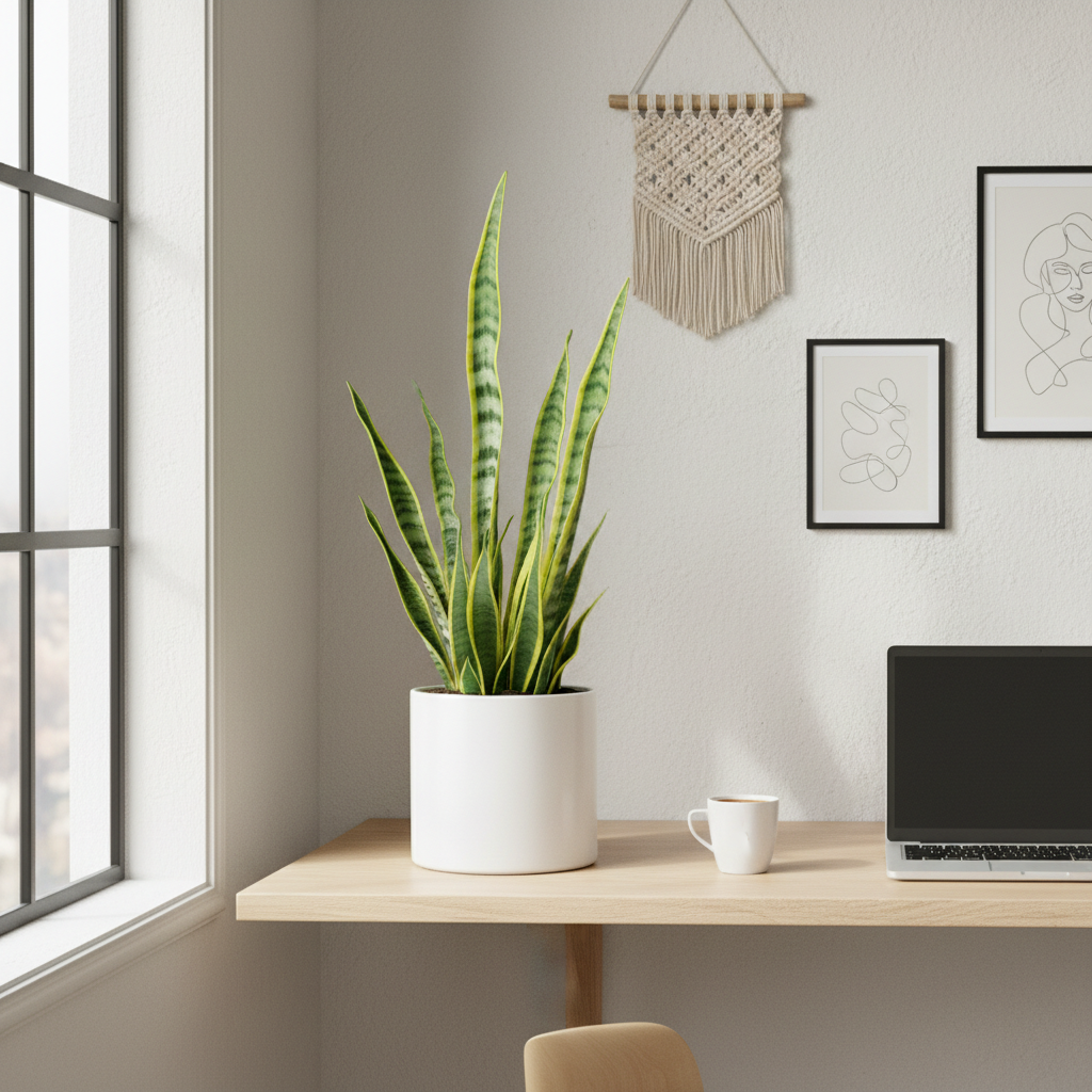 Snake Plant in Modern Setting