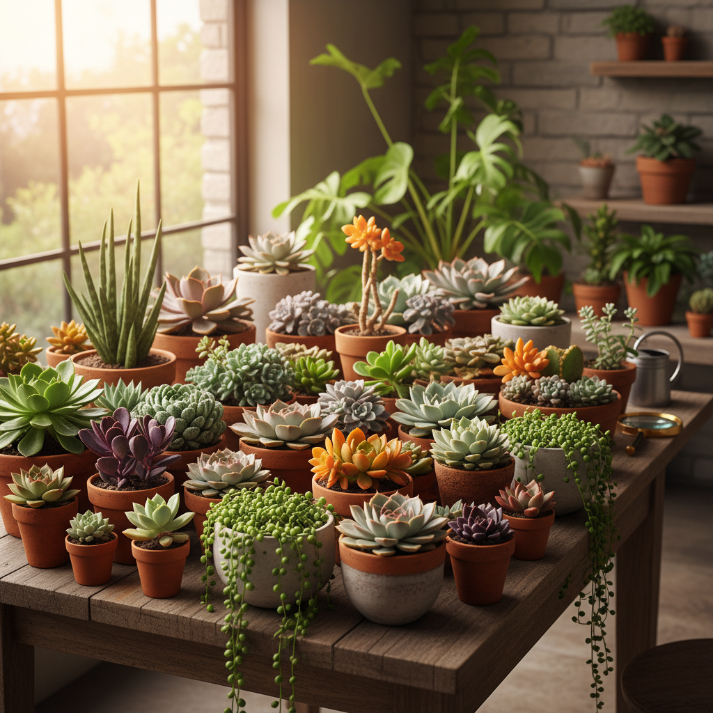 Succulent Garden Display
