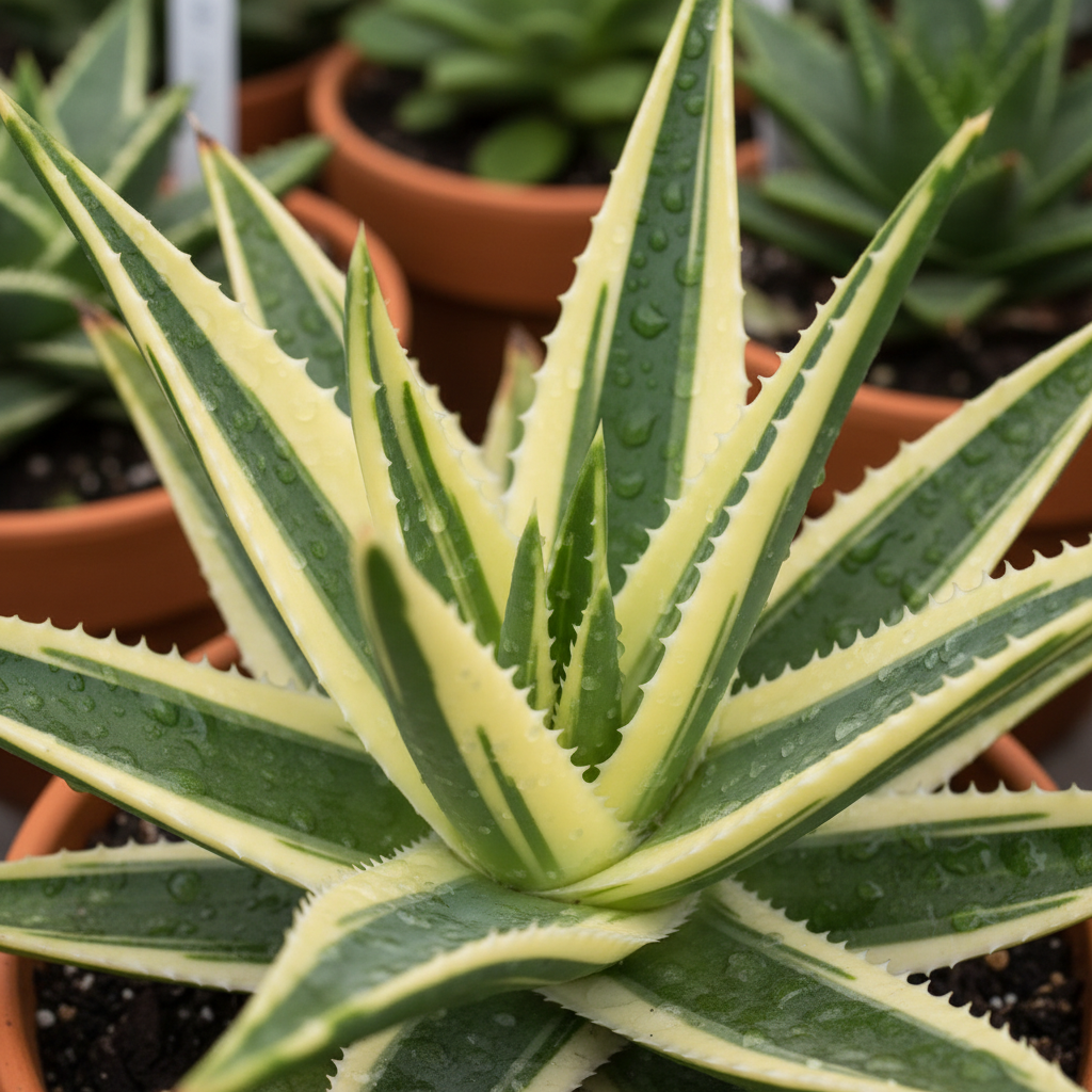 Variegated Aloe Pattern Detail