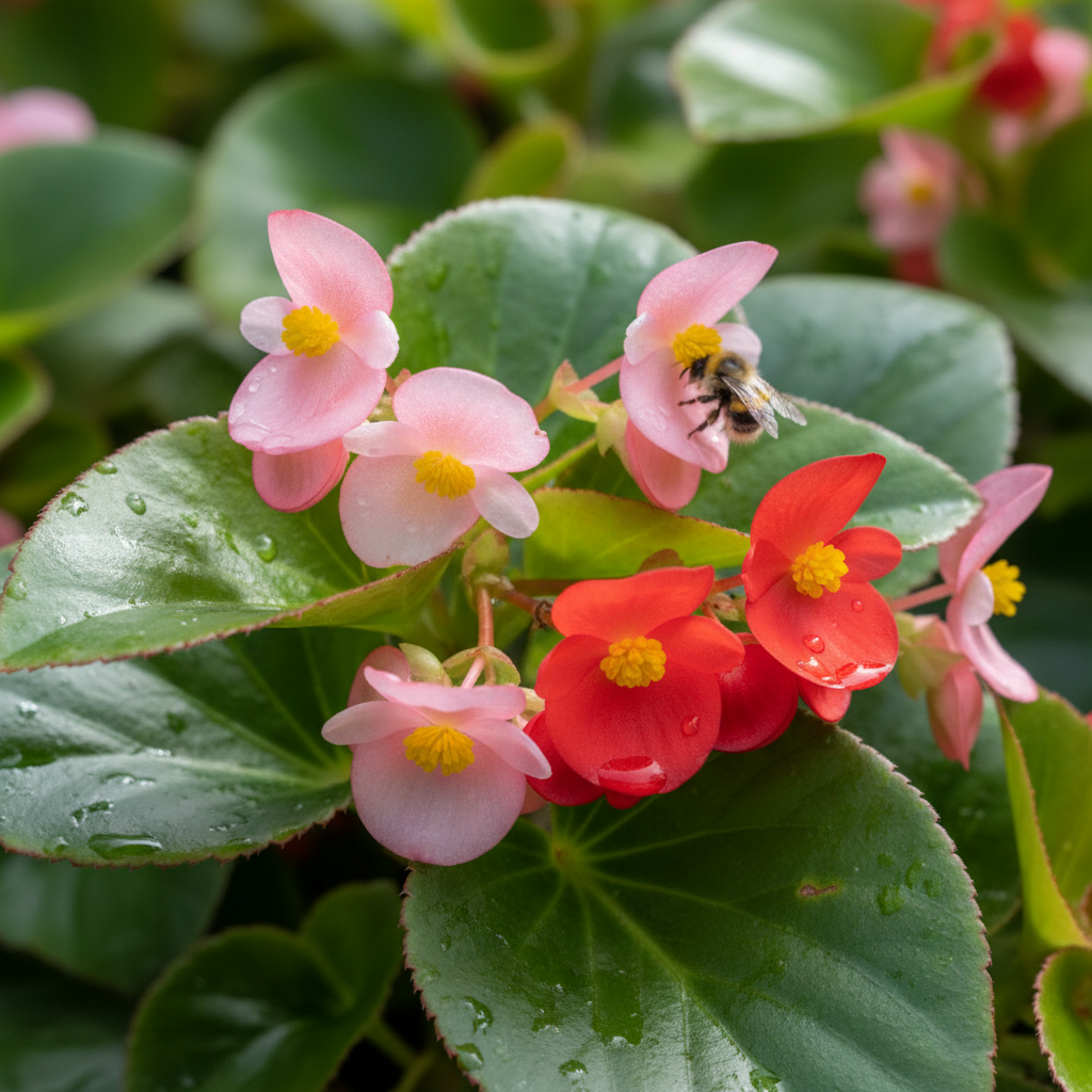 Wax Begonia Flower Detail